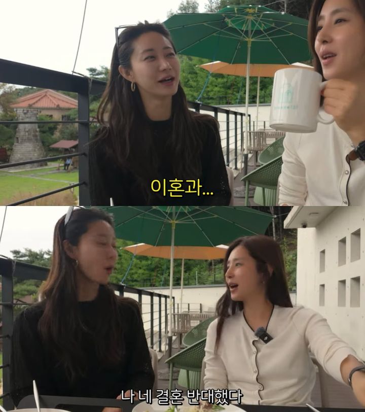 [서울=뉴시스] 배우 한그루가 절친 한채아와 결혼·이혼에 얽힌 이야기를 털어놨다. (사진=유튜브 채널 '한채아' 캡처) 2025.10.23. photo@newsis.com *재판매 및 DB 금지