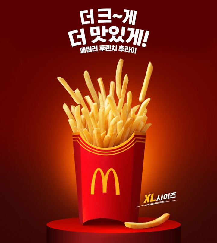 [서울=뉴시스] 맥도날드가 후렌치후라이 패밀리 사이즈를 출시했다. (사진=한국맥도날드 홈페이지) *재판매 및 DB 금지