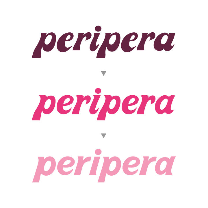 페리페라 로고 변천 (사진=페리페라 제공) *재판매 및 DB 금지