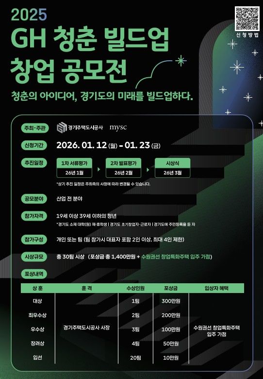 GH, '청춘 빌드업 창업 공모전'