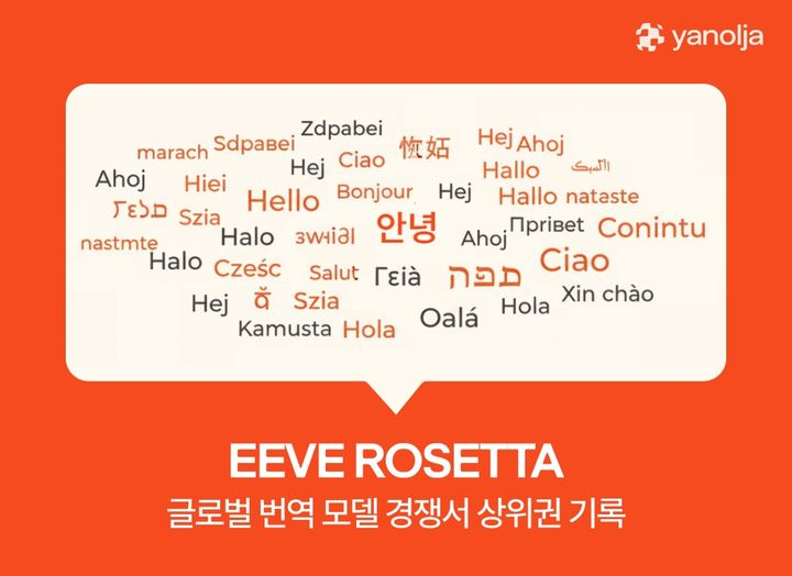 [서울=뉴시스] 야놀자 번역 특화 인공지능(AI) 모델 '이브 로제타' (사진=야놀자 제공) *재판매 및 DB 금지