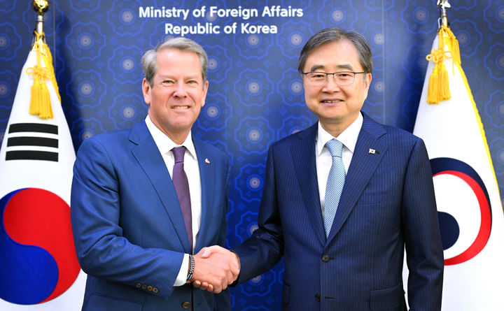 조현 만난 美 조지아 주지사 "트럼프에 제조업 전용 90일 비자 건의"