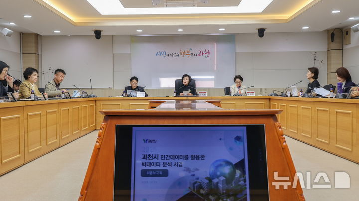 [과천=뉴시스] 과천시가 지난 23일 민간데이터를 활용한 빅데이터 분석사업 최종 보고회를 열고 있다. (사진=과천시 제공).2025.10.24. photo@newsis.com