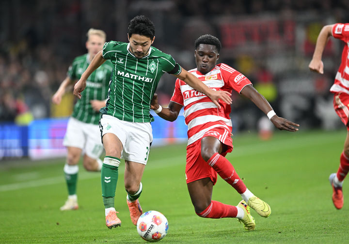 [브레멘=AP/뉴시스]우니온 베를린, 브레멘에 0-1 패배. 2025.10.24.