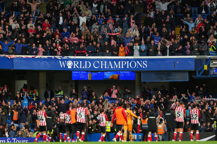 [맨체스터=AP/뉴시스] 잉글랜드 프로축구 프리미어리그(EPL) 선덜랜드 선수단. 2025.10.25.