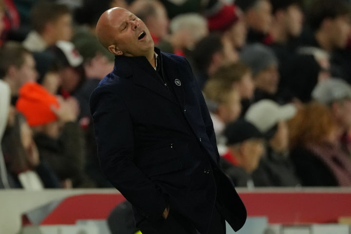 [런던=AP/뉴시스]리버풀 아르네 슬롯 감독. 2025.10.25.