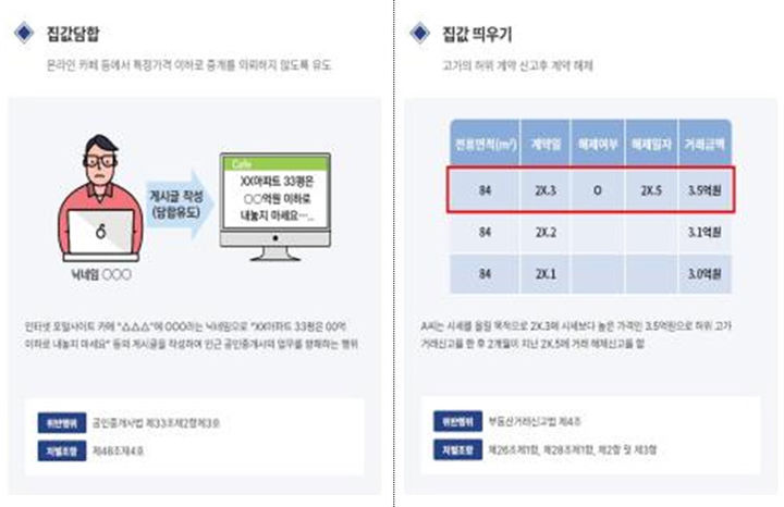 [서울=뉴시스] 사진은 부동산 거래질서교란행위 위반 유형. 2025.10.26. (사진=국토교통부 제공) photo@newsis.com *재판매 및 DB 금지