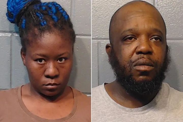 [뉴시스] 아들이 학교에 간 사이 집안의 짐을 모두 챙겨 몰래 이사를 떠난 에리카 르네 샌더스와 그녀의 남자친구 케븐 드웨인 애덤스. (사진=코퍼러스코브 경찰) 2025.10.26 *재판매 및 DB 금지