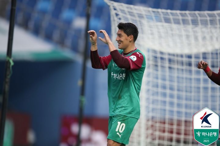 [서울=뉴시스] 프로축구 K리그1 대전하나시티즌의 주민규. (사진=한국프로축구연맹 제공) *재판매 및 DB 금지