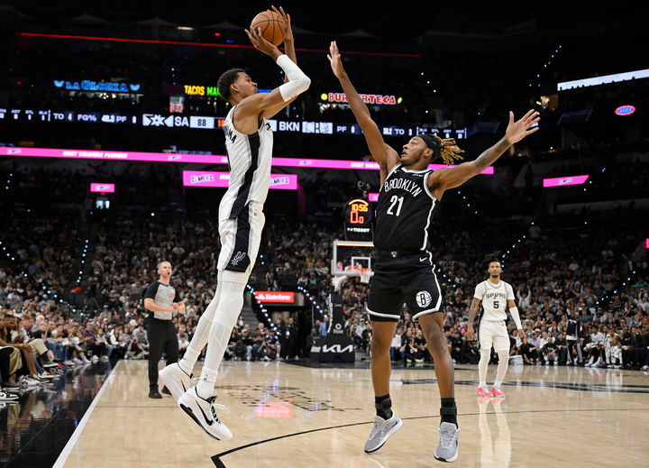 [샌안토니오=AP/뉴시스] 미국프로농구(NBA) 샌안토니오 스퍼스의 빅터 웸반야마. 2025.10.26.