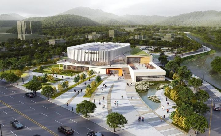 [인제=뉴시스] 내달 준공을 앞둔 서화평화체육관 조감도. (사진=인제군 제공) 2025.10.27. photo@newsis.com *재판매 및 DB 금지