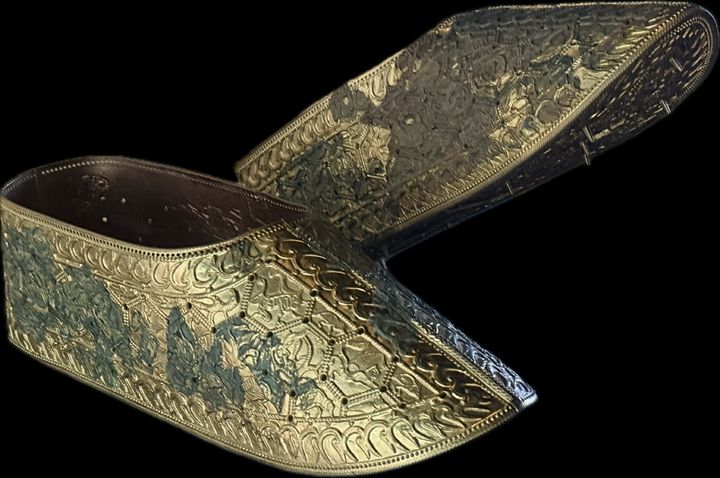 [서울=뉴시스] 국립중앙박물관 보존과학센터 식리총 출토 금동신발 재현품 (사진=국립중앙박물관 제공) 2025.02.28. photo@newsis.com *재판매 및 DB 금지