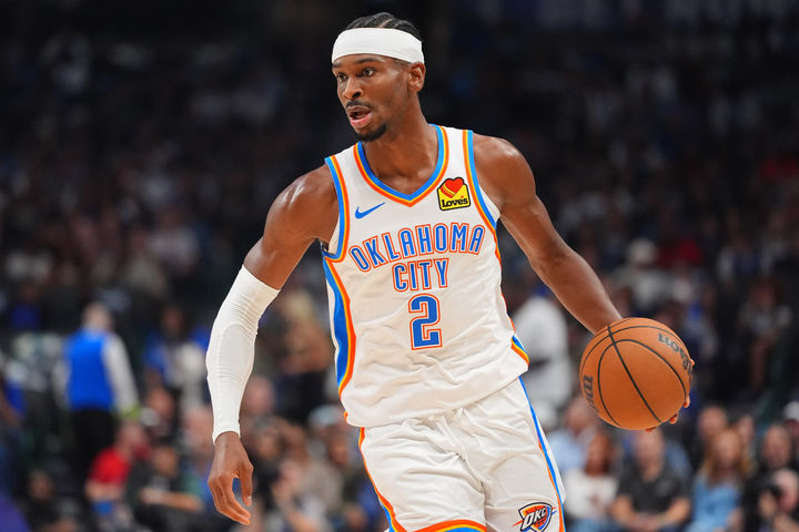 [댈러스=AP/뉴시스] 미국프로농구(NBA) 오클라호마시티 선더의 샤이 길저스알렉산더. 2025.10.27.