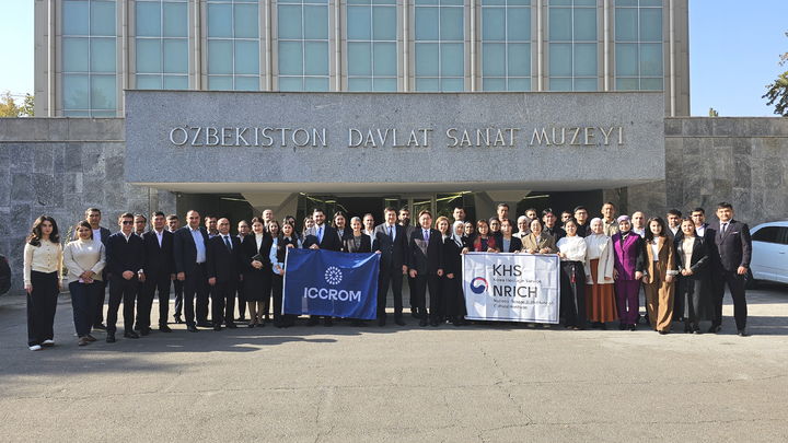 [서울=뉴시스] 국립문화유산연구원이 27일(현지시간) 우즈베키스탄 타슈켄트 미술박물관에서 개최한 '콜아시아' 개막식 현장 (사진=국가유산청 제공:) 2025.10.28. photo@newsis.com *재판매 및 DB 금지