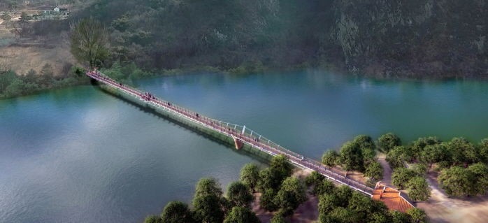 영동 월류봉 출렁다리 조감도(사진=영동군 제공) *재판매 및 DB 금지