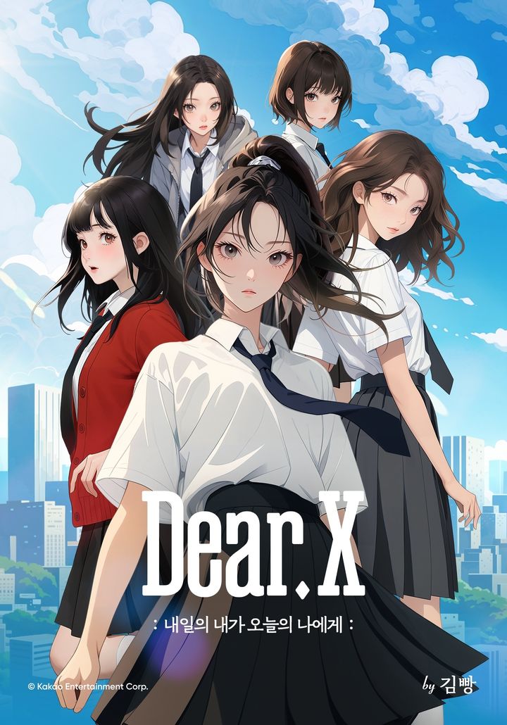 [서울=뉴시스] 웹소설 'Dear.X: 내일의 내가 오늘의 나에게' 표지. (사진=카카오엔터테인먼트 제공) 2025.10.28. photo@newsis.com *재판매 및 DB 금지
