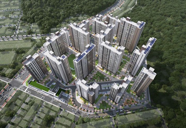 두산위브더제니스 청주 센트럴파크 조감도. 사진 두산건설 *재판매 및 DB 금지