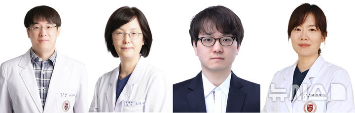 [서울=뉴시스] 왼쪽부터 강성훈·오경미 고려대 구로병원 신경과 교수, 강민웅 암연구소 연구교수, 백경원 안암병원 신경과 교수.