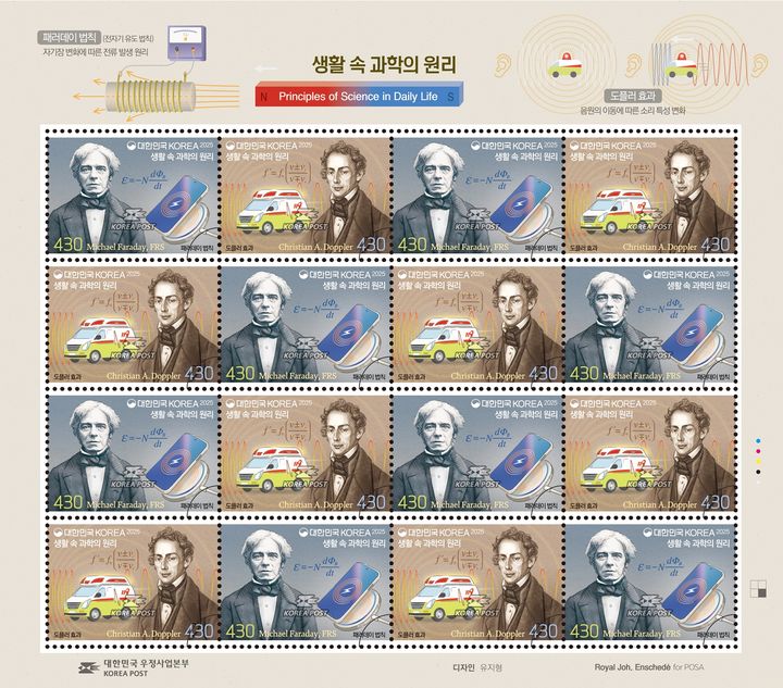 무선충전 시대 연 '패러데이 법칙' 기념우표 나온다