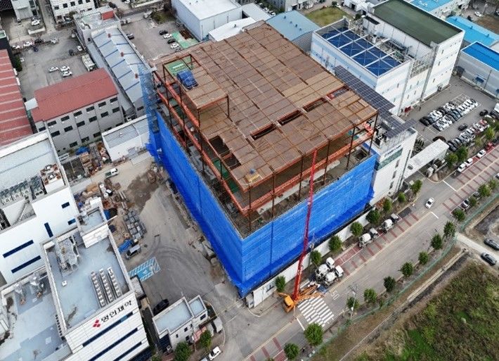 [서울=뉴시스] 발안 제2공장 신축 진행 현황(2025년 10월) (사진=명인제약 제공) 2025.10.29. photo@newsis.com *재판매 및 DB 금지