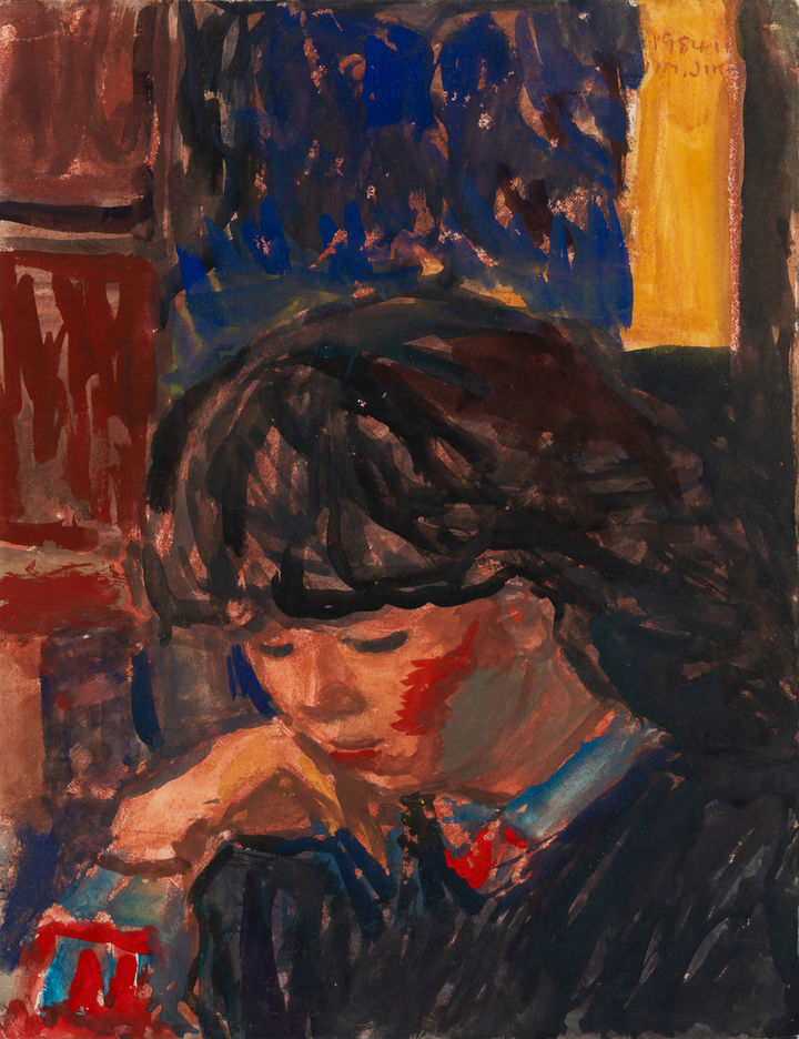 임직순, 소녀 41.2x32cm 종이에 수채 Watercolor on paper 1984.11 *재판매 및 DB 금지