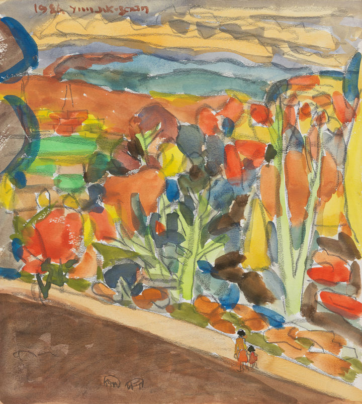 만추 38.2x34cm 종이에 연필,수채 1986 *재판매 및 DB 금지