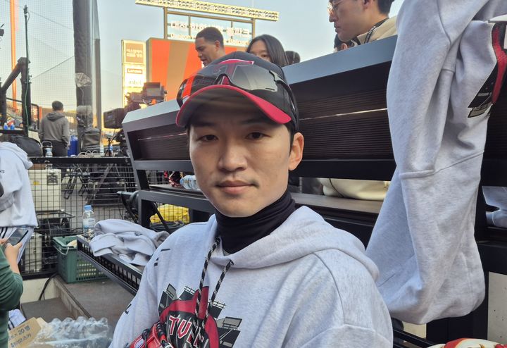 인터뷰 중인 박해민