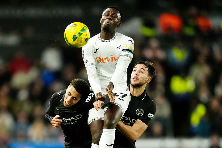 [스완지=AP/뉴시스]엄지성 결장한 2부 스완지, 카라바오컵 탈락. 2025.10.29.