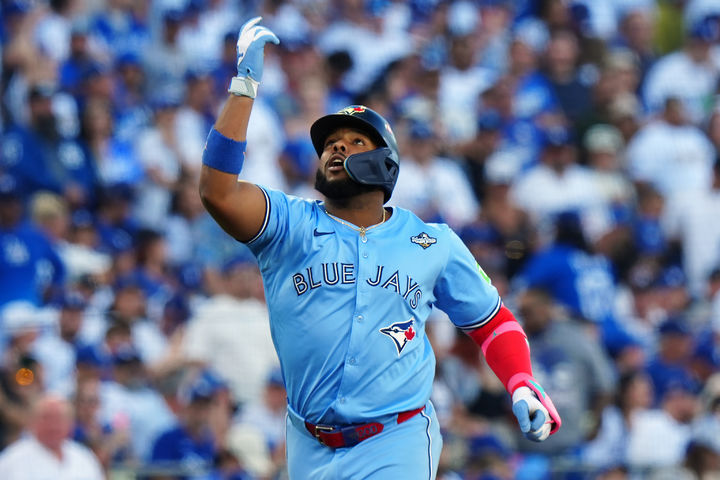 [로스앤젤레스=AP/뉴시스] 메이저리그(MLB) 토론토 블루제이스의 블라디미르 게레로 주니어. 2025.10.30