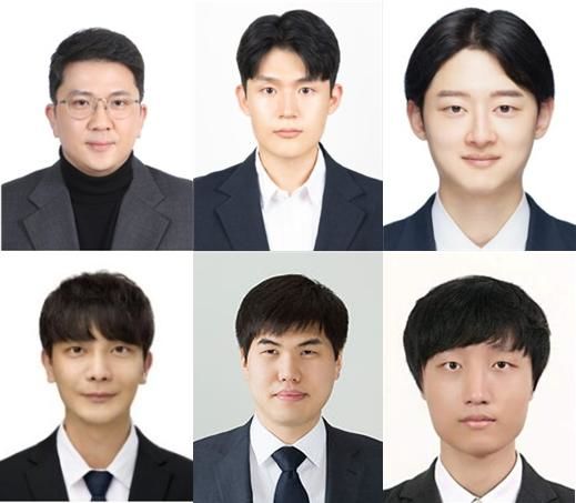 [서울=뉴시스] (왼쪽 위부터 시계방향) 고려대 전기전자공학부 심재원 교수(교신저자), 오승현 석사과정(제1저자), 김희천 석박통합과정(제1저자), 이지현 박사(제1저자), 동국대 에너지신소재공학과 조제웅 교수(교신저자), 김태혁 박사(제1저자). (사진=고려대 제공) 2025.10.30. photo@newsis.com *재판매 및 DB 금지