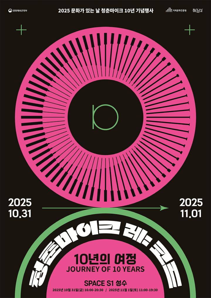 '청춘마이크 레:코드-10년의 여정' 포스터. (문화체육관광부 제공) *재판매 및 DB 금지