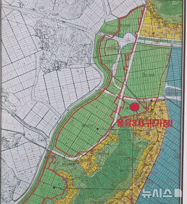 [김해=뉴시스]김해시 풍유3지구 도시개발사업 예정지. (사진=반대 대책위원회 제공). 2025.10.30. photo@newsis.com