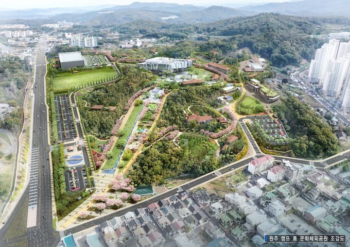 [원주=뉴시스] '캠프롱 시민공원' 조감도. (사진=원주시 제공) 2025.10.30. photo@newsis.com *재판매 및 DB 금지