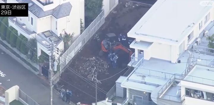 [뉴시스] 포르말린에 절여졌던 것으로 추정되는 신생아 시신이 발견된 일본 도쿄 시부야구의 한 철거 현장 모습. (사진=TV아사히) 2025.10.30 *재판매 및 DB 금지