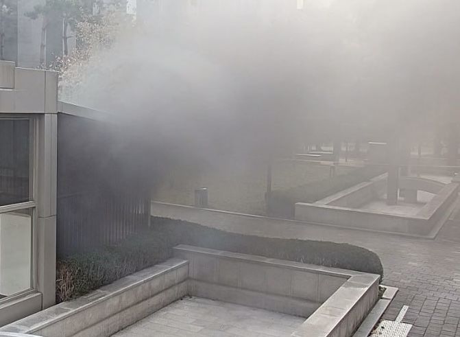 망월동 아파트 지하주차장 차량 화재 현장. (사진=경기도소방재난본부 제공) *재판매 및 DB 금지