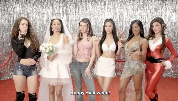 [서울=뉴시스] 왼쪽부터 다니엘라, 마농, 메간, 소피아, 라라, 윤채. 캣츠아이 멤버들. (사진 = 캣츠아이 유튜브 캡처) 2025.10.30. photo@newsis.com *재판매 및 DB 금지