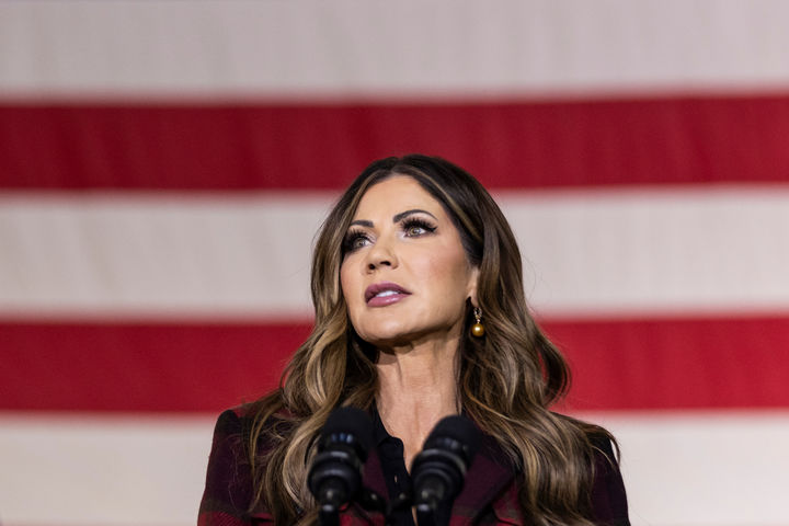 [게리=AP/뉴시스] 크리스티 노엠 미국 국토안보부 장관. 2025.10.30.