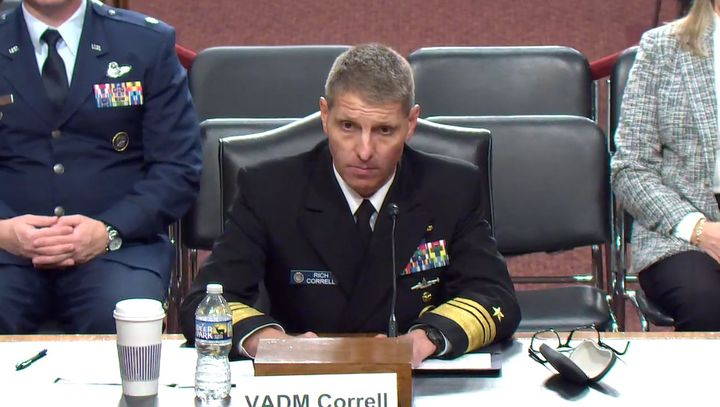 [워싱턴=뉴시스]리처드 코렐 미 국방부 전략사령관 지명자가 30일(현지 시간) 미국 상원 인사청문회에서 발언하고 있다. (사진=미 상원 군사위 캡쳐). 2025.10.31. *재판매 및 DB 금지