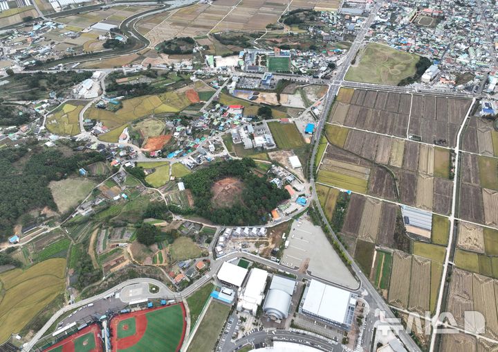 [고성=뉴시스]경남 고성 송학동 고분군 14호분 전경. (사진=경남도 제공) 2025.10.31. photo@newsis.com