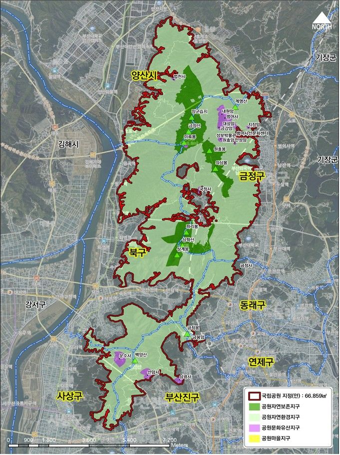 [부산=뉴시스] 금정산국립공원 지정 경계. (사진=부산시 제공) 2025.10.31. photo@newsis.com *재판매 및 DB 금지