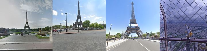 갤럭시 XR에서 구글 제미나이와 구글 지도 앱에서 이머시브 뷰를 활용해 프랑스 파리 여행을 하고 있는 모습. 멀리서 보이던 에펠탑을 직접 찾아가 내부까지 들어갈 수 있는 스트리트 뷰 기능이 제공된다. (사진=갤럭시 XR 구글 지도 캡처) *재판매 및 DB 금지