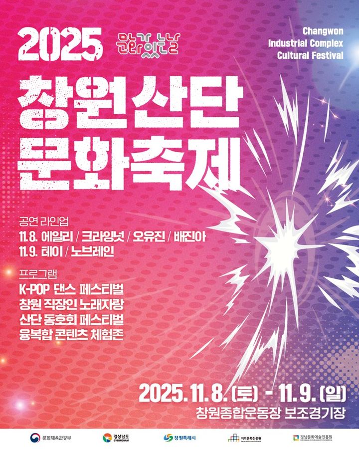 창원산단 문화축제, 11월 8·9일 창원종합운동장 보조경기장에서 개최 