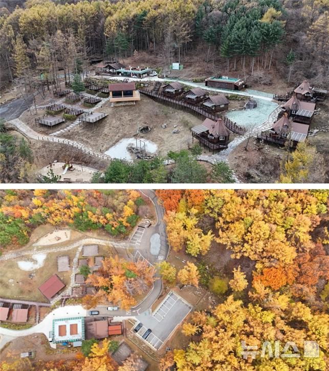 [거창=뉴시스]문화체육관광부와 한국관광공사 주관 '2025 공공 우수야영장'으로 선정된 거창국민여가캠핑장 미리내숲. (사진=경남도 제공) 2025.10.31. photo@newsis.com