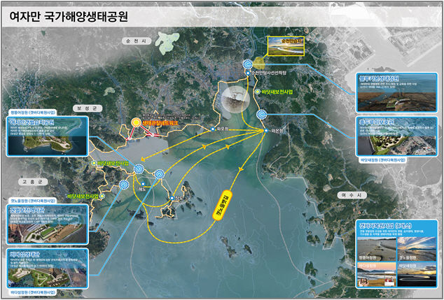 [무안=뉴시스] 여자만 국가 해양생태공원 조성사업 종합구상도. (구상도 = 전남도 제공). 2025.11.01. photo@newsis.com *재판매 및 DB 금지