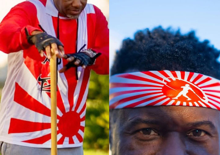 [서울=뉴시스] MLB '레전드' 켄 그리피 주니어가 자신의 SNS에 올린 욱일기 머리띠와 티셔츠. (사진=서경덕 교수팀 제공) photo@newsis.com *재판매 및 DB 금지