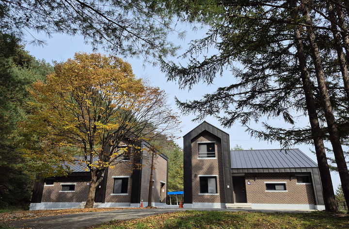 도사곡휴양림에 위치한 펜션 전경.(사진=정선군 제공) *재판매 및 DB 금지