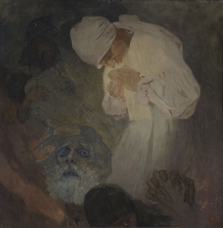 희망의 빛 The Light of Hope, 1933, 캔버스에 유채, 96.2 x 90.7 cm ⓒ Mucha Trust 2025 *재판매 및 DB 금지