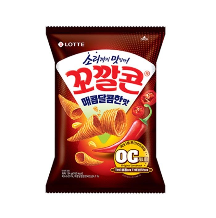 [서울=뉴시스] 꼬깔콘 매콤달콤 제품 이미지. (사진=롯데웰푸드 홈페이지) *재판매 및 DB 금지