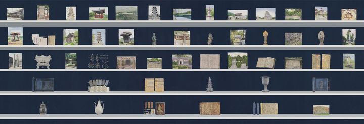 [서울=뉴시스] ‘디지털 국보 530’ 미디어아트 (사진=국가유산청 제공) 2025.11.04. photo@newsis.com *재판매 및 DB 금지