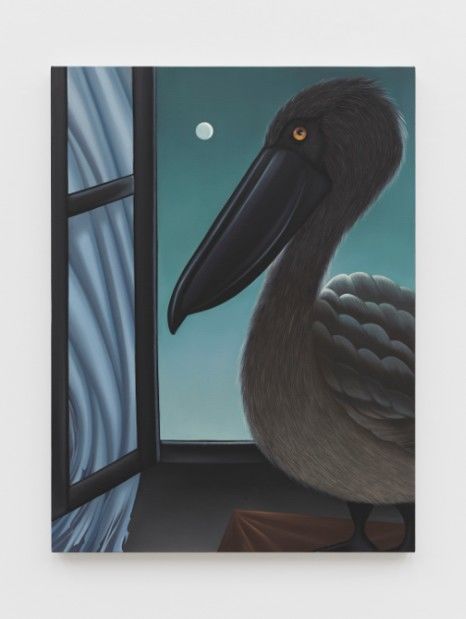 Julie Curtiss Nocturnal Visitor 2025 Acrylic and oil on canvas 101.6 x 76.2 cm 40 x 30 in. © the artist. Photo © White Cube (Frankie Tyska). *재판매 및 DB 금지